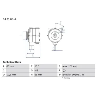 Bosch Lichtmaschine VW Transporter 0986038080