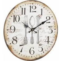 Home affaire Wanduhr "Werant" (rund, Ø 34 cm, Vintage Optik, dekorativ in Küche & Wohnzimmer)