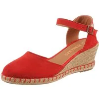 VERBENAS Slingpumps Keilsandalette, Sommerschuh, Urlaubsschuh mit Bastbesatz