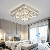 Eurohandisplay LED Deckenleuchte LED Deckenleuchte Kristall Lichtfarbe einstellbar mit Fernbedienung, LED fest integriert, Tageslichtweiß, Lichtfarbe und Helligkeit mit Fernbedienung oder App einstellbar