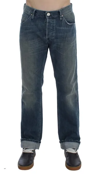 Abgenutzte Straight Leg Jeans