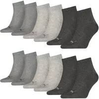 PUMA Freizeitsocken Quarter Socken (6-Paar) mit Cat-Logo und PUMA-Schriftzug