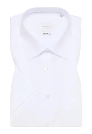 ETERNA - Original Shirt Popeline Kurzarm weiß - Gr. - 42