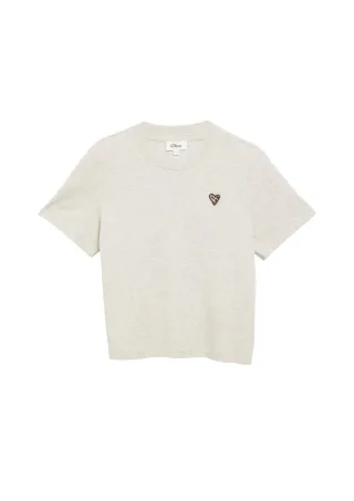 s.Oliver Red Label - T-Shirt mit Rundhals beige - Gr. - 34