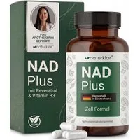 Naturklar NAD+ Kapseln mit Resveratrol und Nicotinamid, vegan, 60 Stück Kapseln, 42 g