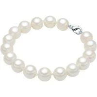 Rafaela Donata Perlenarmband silber, Armband Sterling Silber Muschelkernperle weiß