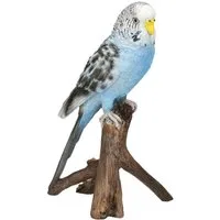 Figuren Shop GmbH Gartenfigur Gartenfigur Vogel - Wellensittich blau - HotAnt - Dekofigur Gartendeko