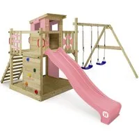 Wickey Spielturm Smart Camp – Kletterturm mit Rutsche, Schaukel & Spielhaus, Hochwertiges Klettergerüst mit 10 Jahren Garantie*