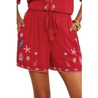 Love & Roses Strandshorts Love & Roses Bestickte Strandshorts, Regular (1-tlg)