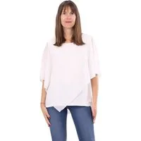malito more than fashion Chiffonbluse malito Damen Chiffonbluse asymmetrisch 10732 Schlupfbluse Blusenshirt asymmetrisch geschnitten Einheitsgröße