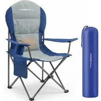 HOMECALL Campingstuhl Hochlehner 110cm mit Lendenwirbelstütze Klappstuhl Angelstuhl Faltbar (Bis 150kg, gepolstert, faltbar, stabil, 1 St), für Camp Garten Balkon