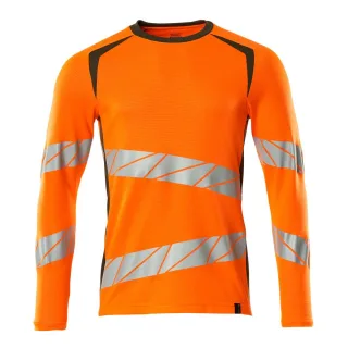 MASCOT Herren Langarmshirt Hi-vis Orange / Moosgrün XL - 19081-771-1433-XLONE