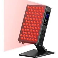 PRIISF Kosmetikbehandlungsgerät Rotlichtlampe Panel 660+850 nm Infrarotlampe 72LEDs Rotlicht mit Timer, Nah-infrarot Rot Licht Therapie Gerät Infarotlichtlampe für Haus/Büro, Rotlicht Therapie Einstellbare Winkel Qualität hohe Leistung, Therapie Gerä