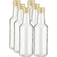 axentia Vorratsglas Glasflasche, ca. 200 ml, 6 Stück, (1-tlg)