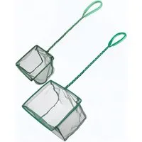 FOUORTUNATE-BEE Angelkescher 2er Set Aquarienkescher mit weichem Netz für Fischbecken (2-St), Fischfangnetz mit Metallgriff für Aquarium und kleinen Koi-Teich
