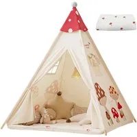 SEHAUSEU Spielzelt Tipi-Zelt Kinderzelt Spielhaus mit Bodenmatte