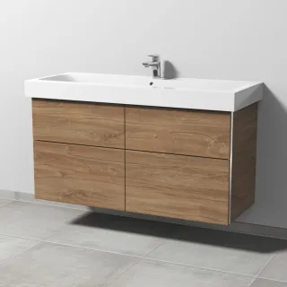 Sanipa 3way Waschtischunterbau zu Geberit iCon Waschtisch mit 4 Auszügen, Eiche-Kansas BR65559