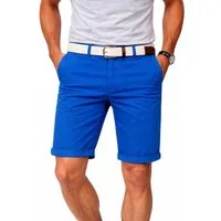 Geographical Norway Bermudas Chino Shorts kurze Hose Bermuda Knielang Stoff bequem mit Gürtel short
