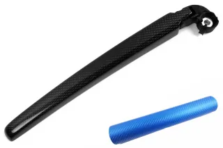 Heckwischer Frontwischer Scheibenwischer Arm Design Folie Set in Carbon Blau