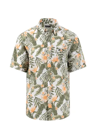 FYNCH-HATTON - Summer Linen Print, B.D., 1/2 dusty olive - Gr. - L