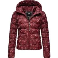 Ragwear Steppjacke Tiasa Geblümte Winterjacke mit Kapuze
