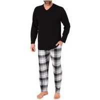 Normann Pyjama Normann Herren Schlafanzug lang mit Karo Hose - auch in Übergrößen