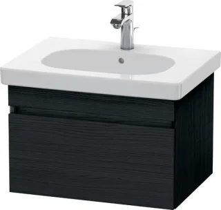 Duravit DuraStyle Waschtischunterbau wandhängend Eiche Schwarz Matt 600x453x398 mm - DS638301616 DS638301616