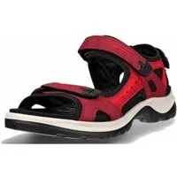 Ecco Yucatan Leder rot/schwarz Damen Sandale