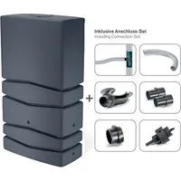 Kreher Regentonne XXL Wassertank "AQUA TOWER" 350 Liter in GLATTER OPTIK mit Füllautomat, 350 l, (1-tlg)