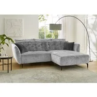 Jockenhöfer Gruppe Ecksofa Salo L-Form, B: 251 cm, im Retrolook mit Wellenfederung, mit Zierkissen