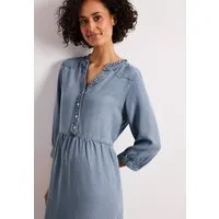STREET ONE Jeanskleid weich fallende, vorgewaschene Optik, dekorative Knopfleiste