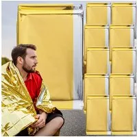 shop'n smile ideoon Erste-Hilfe-Set Zuverlässige Rettungsdecke, 210 x 160 cm, gold - silber, (10 St)