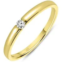 Miore Diamantring M3004R aus 8 Karat 333 Gelbgold (inkl. Schmuckbox), mit 0,05 Karat Solitär Diamant
