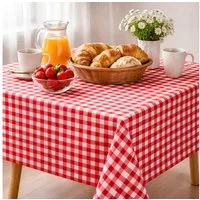 Melody Gartentischdecke Tischdecke Wachstuch Gartentischdecke karo rot abwaschbar eckig rund, fleckenabweisend