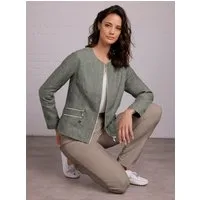 creation L Blusenblazer Leinen-Blazer Langarm