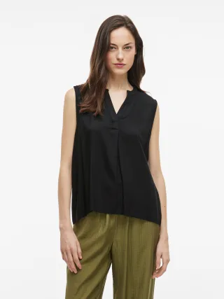 Vila Blusentop "VIROSA V-NECK S/L TOP - NOOS"