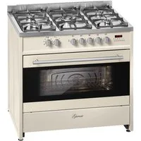 GURARI Gas-Standherd RANGE COOCKER 90 cm 121 L GCH E 911 Cr, mit 1-fach-Teleskopauszug, Gas Elektro Standherd 90 cm, XXL Backofen 121 L, 8 Funktionen