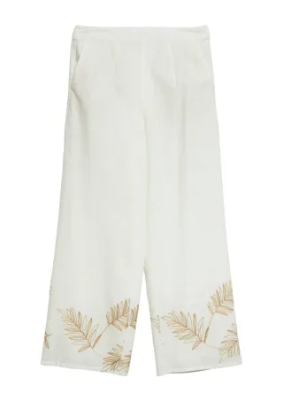 s.Oliver BLACK LABEL - Culotte mit weitem Bein weiß - Gr. - 46