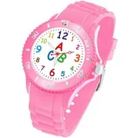 Taffstyle Quarzuhr Kinder Armbanduhr Silikon Lernuhr Zahlen Uhr Bunt, Bunte ABC Silikonuhr Farbige Sportuhr Kinderuhr 34mm Analog Quarz