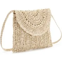 Vivance Umhängetasche Minibag, Strandtasche, Schultertasche, Crossbody Bag, Handtasche Damen zum Umhängen in modischer Bast-Optik