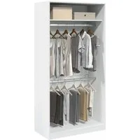 vidaXL Stauraumschrank vidaXL Kleiderschrank Weiß 100x50x200 cm Holzwerkstoff