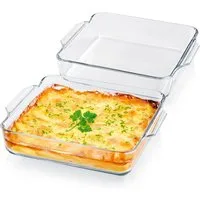 GOURMETmaxx Auflaufform Auflaufform Set für Heißluftfritteuse - Backform rechteckig Glasschale, (2-St), Auflaufform klein - Auflaufform Airfryer & Backofen - Auflaufform Glas