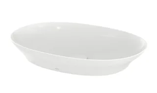 TOTO Aufsatzwaschtisch weiß 600mm rund LINEARCERAM ohne Hahnloch ohne Überlauf, L4706E#XW L4706EXW