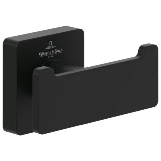 Villeroy und Boch Elements Striking Doppel-Handtuchhaken TVA152012000K5 matt black, 80x44x45mm