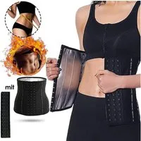 MOPUEA Bauchweggürtel Fitness-Belt Bauchweggürtel XS 66–71 cm mit Haken- und Ösenverschluss (Trainingsgürtel mit Sauna Effekt und Klettverschluss, Schweißgürtel für Workout Cardio Joggen und Alltag) Elastisch atmungsaktiv rutschfest und angenehm trag