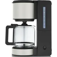 WMF Filterkaffeemaschine Stelio Paper White, 1,25l Kaffeekanne, Papierfilter 1x4, 10 Tassen, Warmhaltefunktion, Abschaltautomatik, Cromargan, 1000 Watt