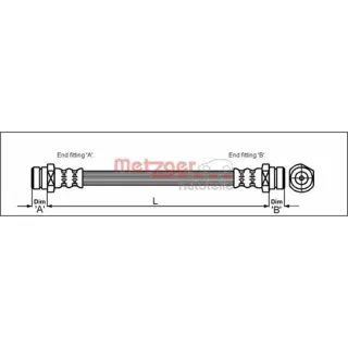 Metzger Bremsschlauch hinten Mazda 626