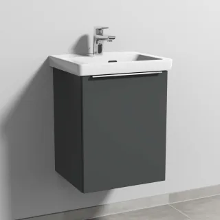 Sanipa 3way Waschtischunterbau zu Villeroy & Boch Subway 3.0 Waschtisch mit 1 Tür, Anthrazit-Matt UM84322