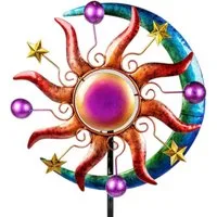 formano Deko-Windrad Buntes Windrad für den Garten aus Metall Windspiel Windmühle