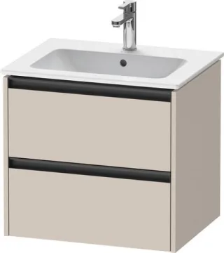 Duravit Ketho.2 Waschtischunterbau wandhängend Taupe Matt 610x480x550 mm - K25262091910000 K25262091910000